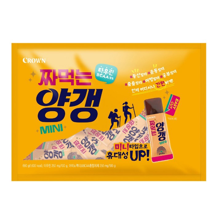 크라운 짜먹는양갱, 680g, 1개