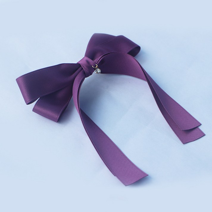 프라임리본 양면 무광 꼬리리본 자동핀