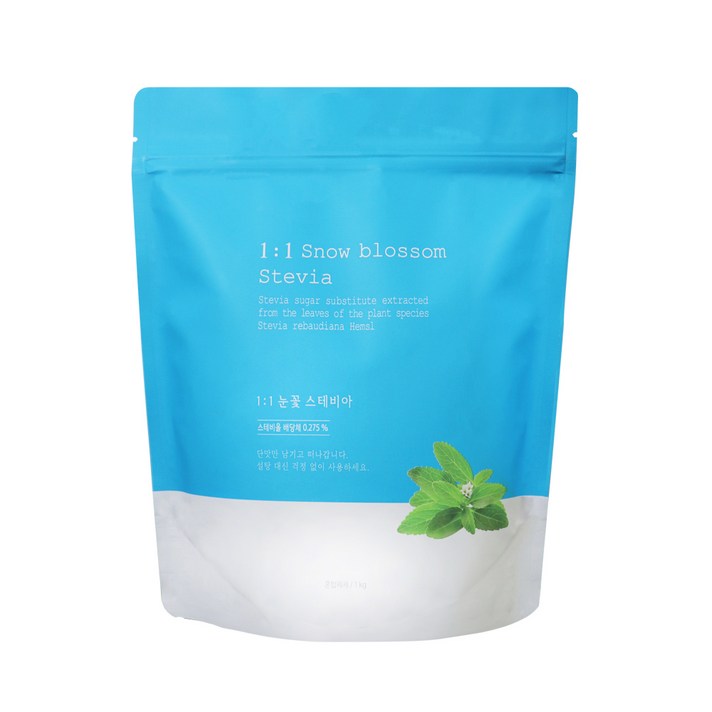 자연지애 에리스리톨 1:1 눈꽃 스테비아, 1kg, 1개
