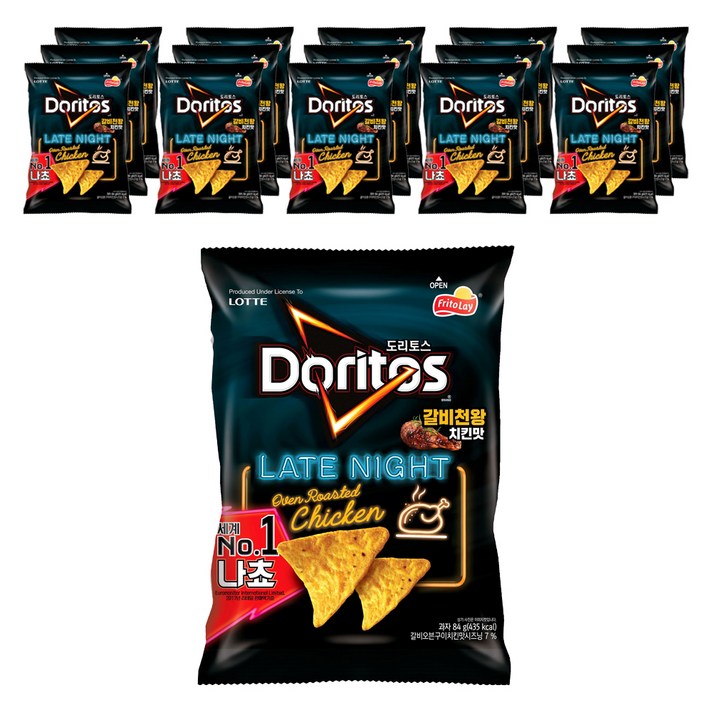 도리토스 갈비천왕치킨맛 스낵, 84g, 16개