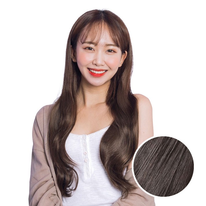 가발매니아 붙임머리 파워 3피스 헤어피스 내츄럴C컬, 내츄럴브라운, 1개