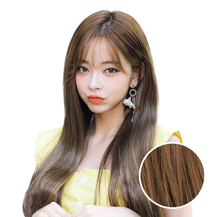 가발매니아 붙임머리 제디 5피스 헤어피스 롱스트레이트, 코랄베이지, 1개