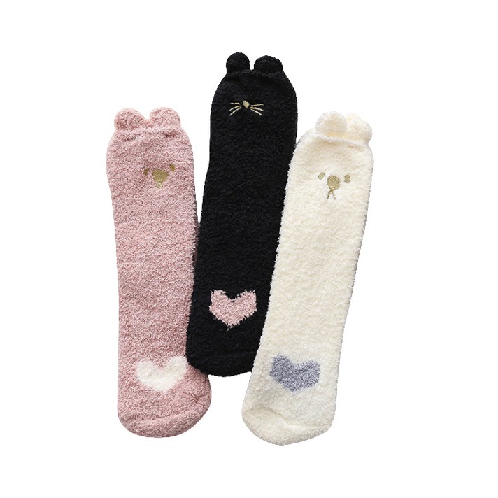 주니데이 수면양말 하트이어A 3종세트