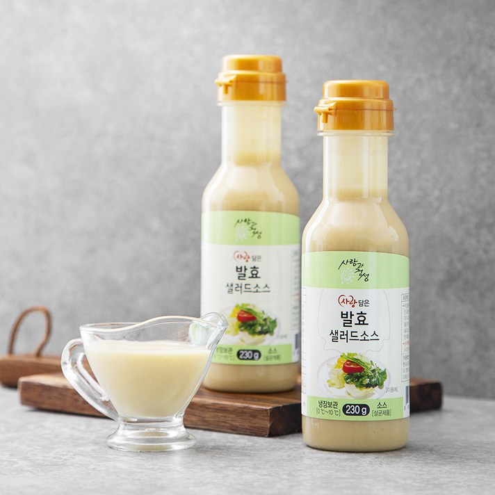 사랑과정성 사랑담은 발효샐러드소스, 230g, 2개