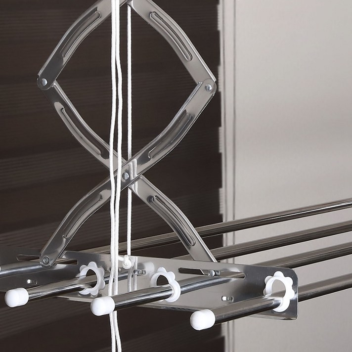 엠디글로벌 올 스테인레스 베란다 천장 빨래건조대 3단 1030~1900mm, 1개