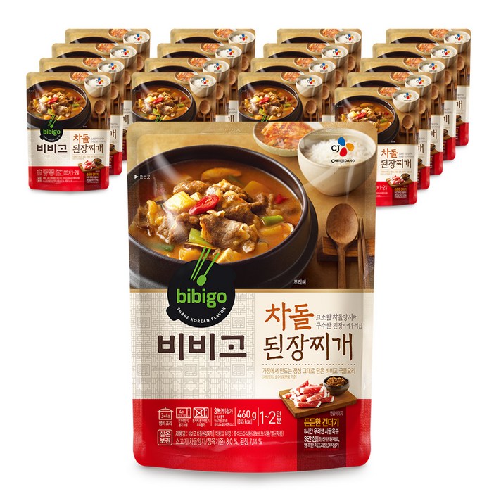 비비고 차돌된장찌개, 460g, 18개