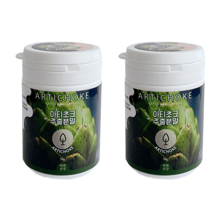 바른건강 아티초크 추출 분말, 50g, 2개