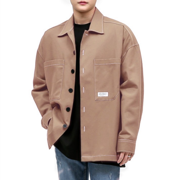 단군기획 남성용 빅포켓 스티치 트러커 자켓