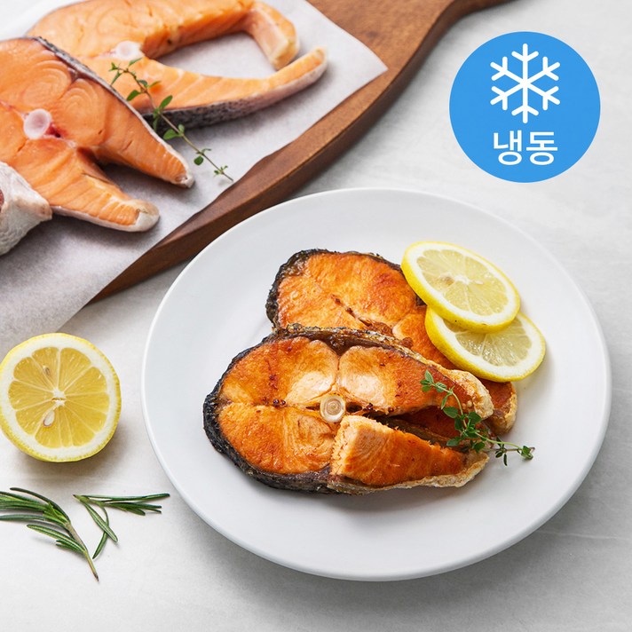 사랑해어 연어 스테이크 (냉동), 400g, 1개