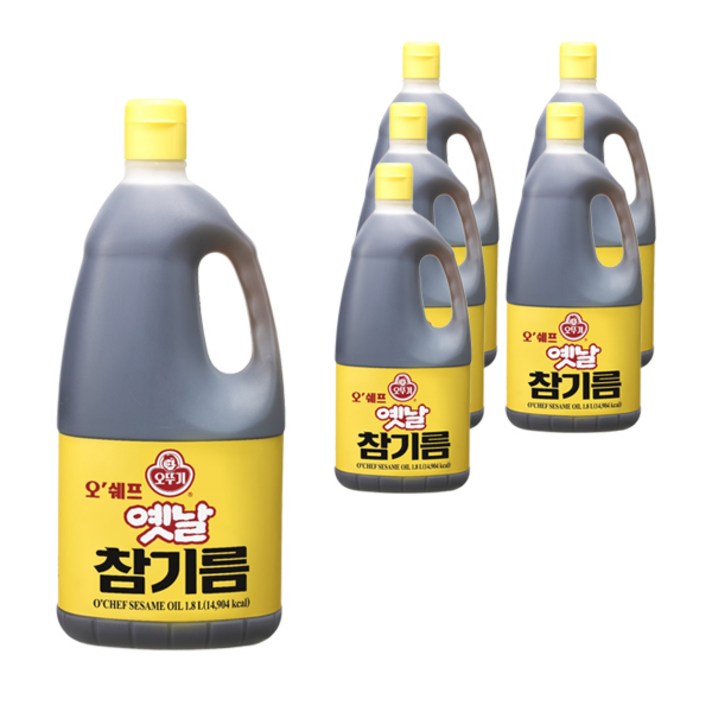 오뚜기 오쉐프 옛날참기름, 1.8L, 6개