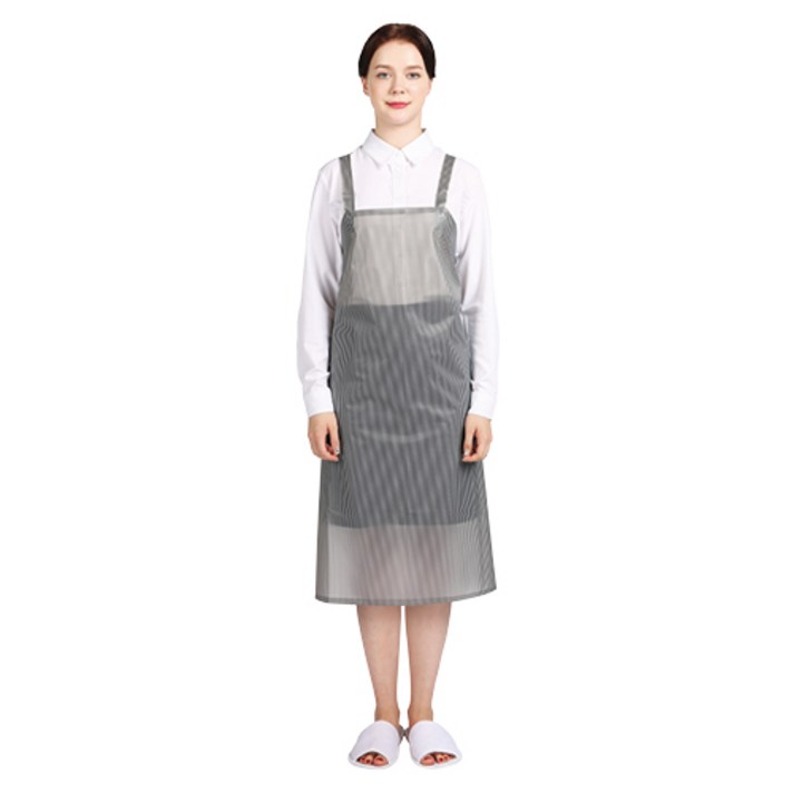 
                                                        웰프런 우레탄 방수앞치마 스트라이프 중, 반투명 블랙, 1개
                                                    