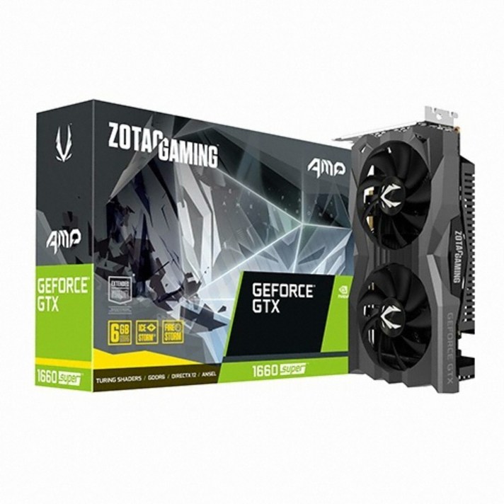 조텍 게이밍 지포스 GTX 1660 SUPER AMP 백플레이트 그래픽카드 D6 6GB, 9250-5N527-M0100