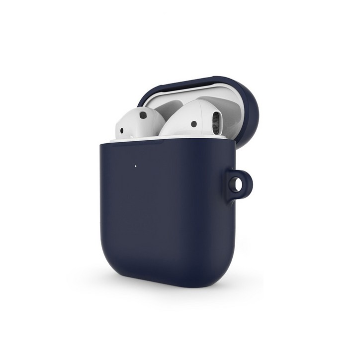 에어숨 에어팟 키링 하드 케이스, 네이비