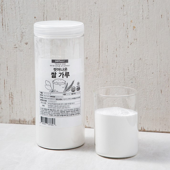  씻어나온 국내산 쌀 가루, 800g, 1통 