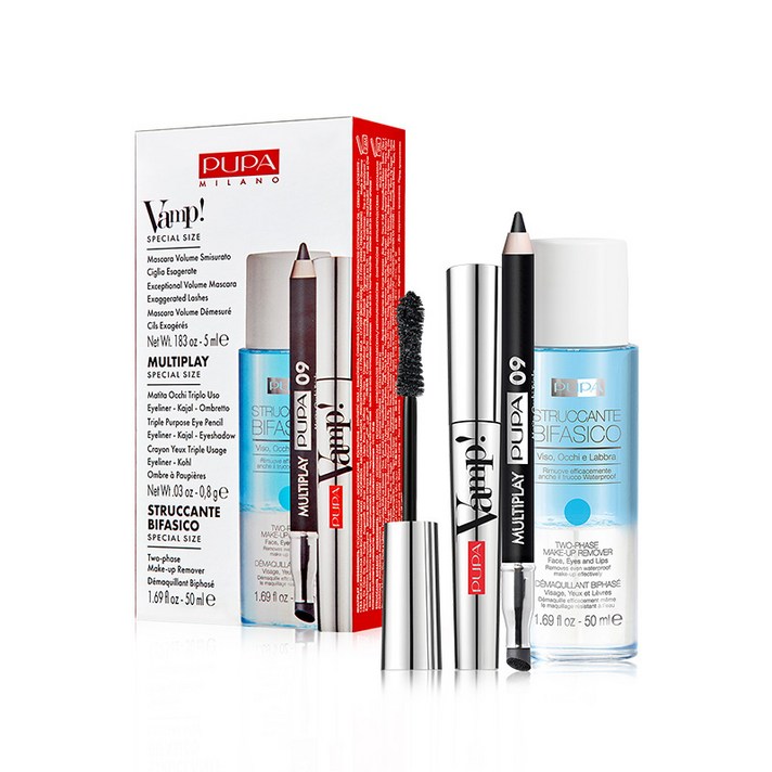 뿌빠밀라노 뱀프 미니 아이 메이크업 트리오 세트, 1세트