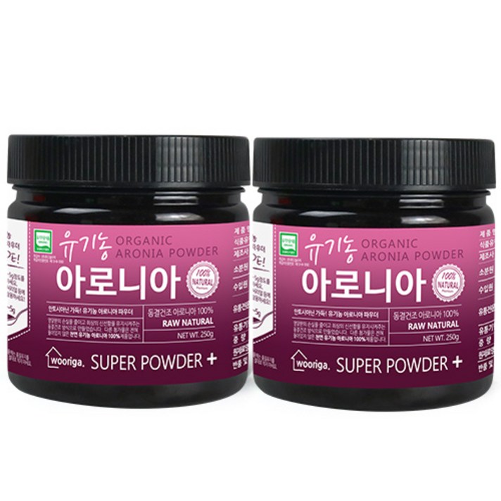 우리가스토리 유기농 아로니아 분말, 250g, 2개