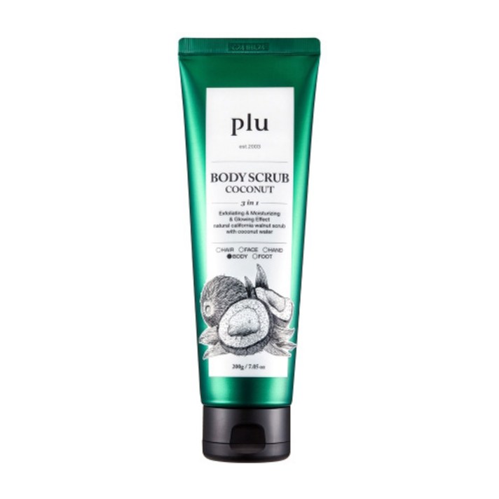 플루 오리지널 바디스크럽 코코넛, 200g, 1개