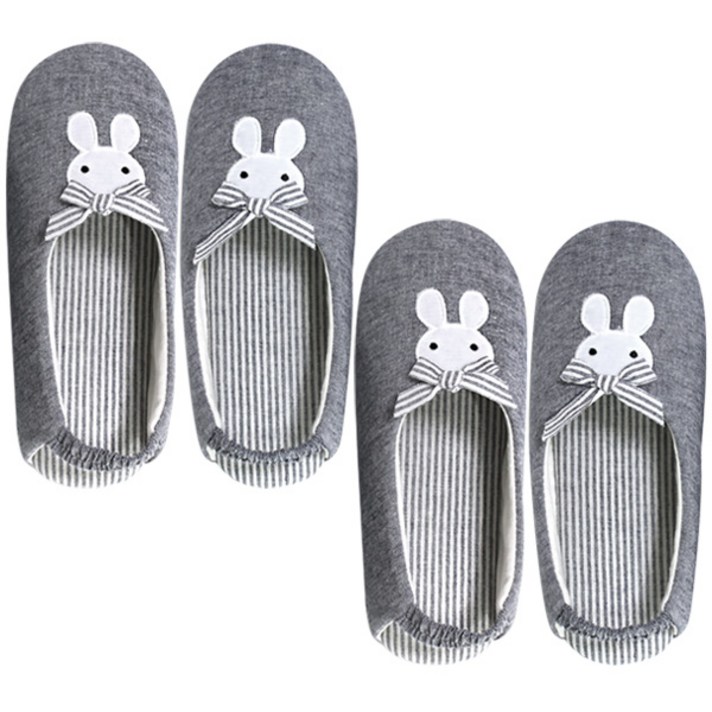 래빗원스 덧신 실내화 2p, 그레이