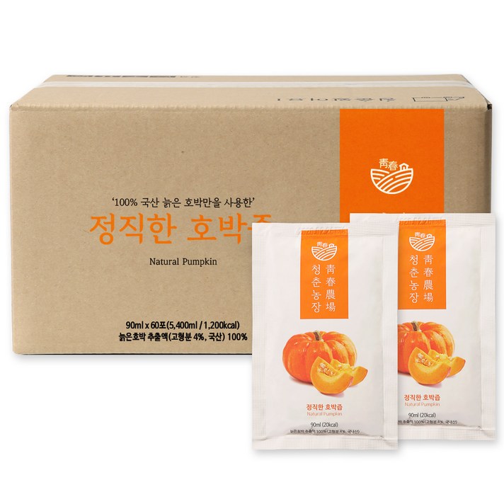 
                                                        청춘농장 정직한 늙은 호박즙, 90ml, 60개
                                                    