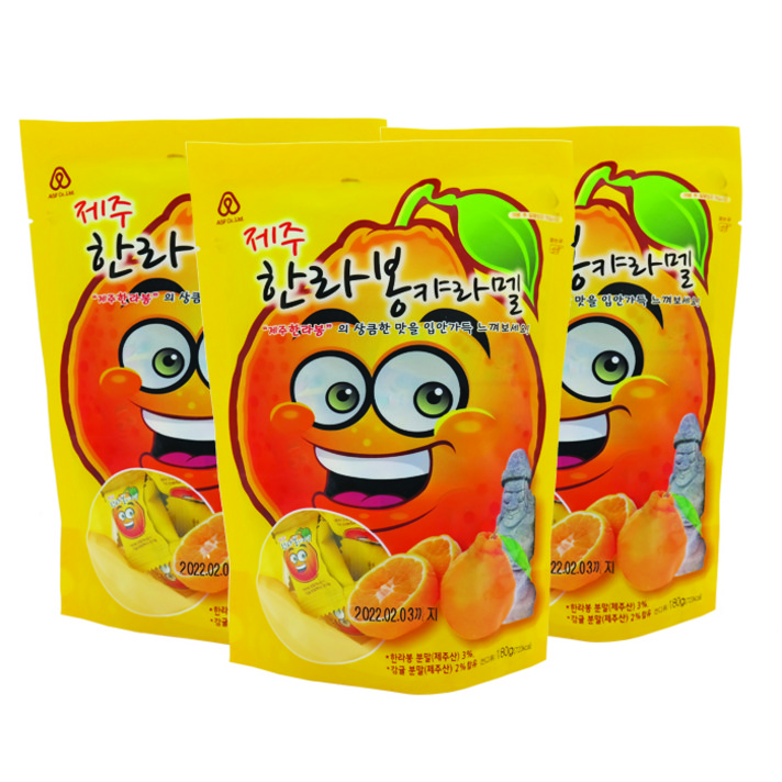 제주 한라봉 캬라멜, 180g, 3개