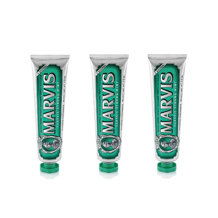 마비스 클래식 스트롱 민트 치약, 85ml, 3개