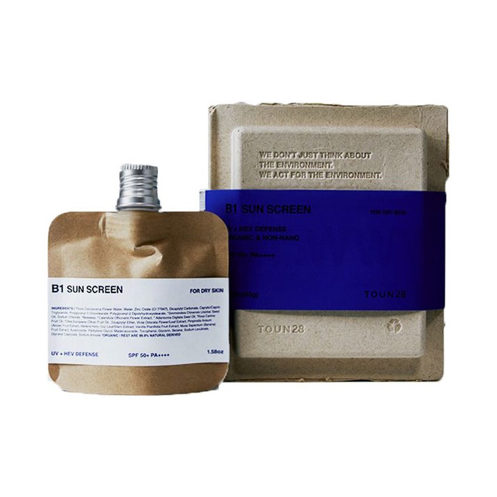 톤28 블루라이트 방어 UV 차단거리 B1 선크림 건성용 SPF 50+ PA++++, 45g, 1개