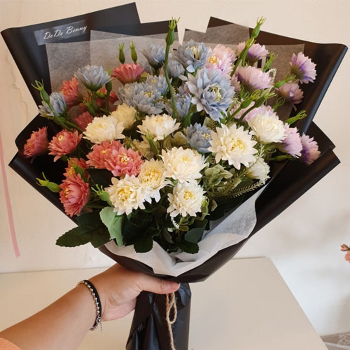 
                                                        조화 고급 성묘 산소 장식 인테리어 소국꽃다발, 혼합색상
                                                    