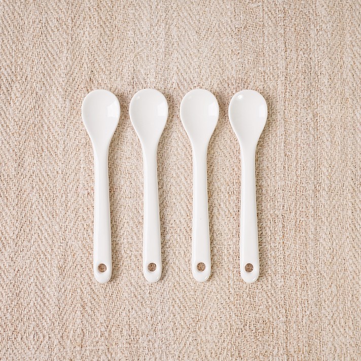 보울보울 볼볼홈파티 티스푼, 유광화이트, 4개
