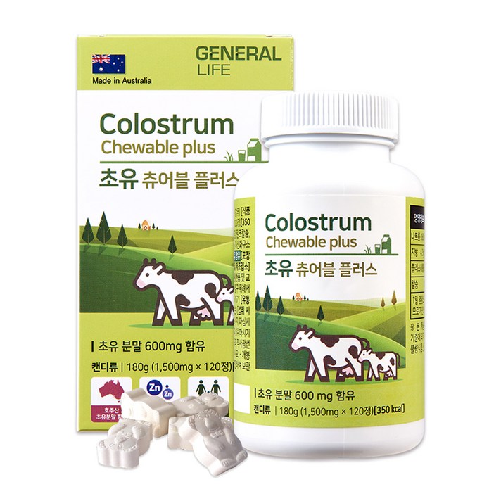 제너럴라이프 초유 츄어블, 120정, 1개