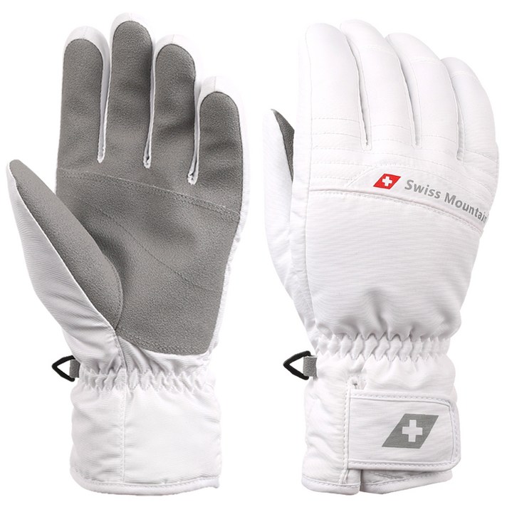스위스마운틴 남성용 스키장갑 BC910, 화이트