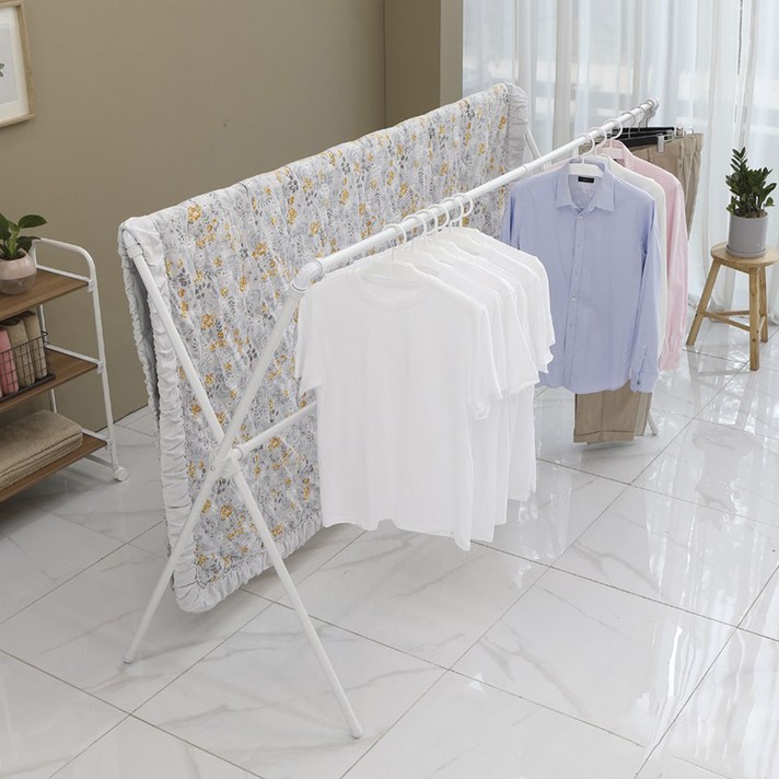 아이템톡 하이얀 이불 빨래 건조대 화이트, 1개
