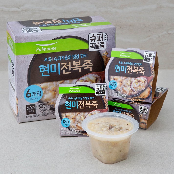 풀무원 현미 전복죽, 260g, 6개