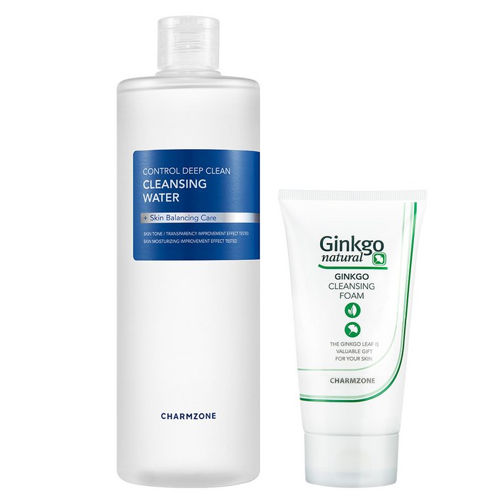 참존 콘트롤 딥 클렌징 워터 500ml + 징코 클렌징폼 40ml, 1세트