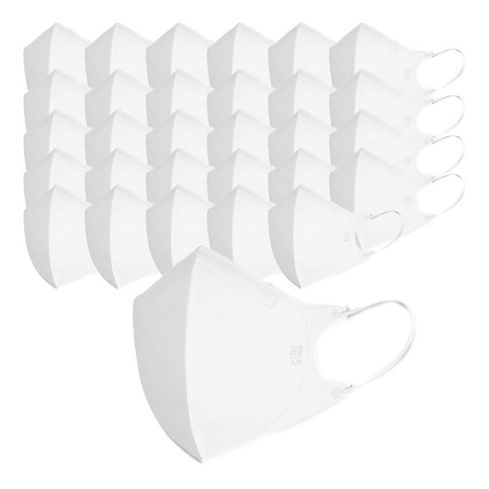국대마스크 황사 미세먼지 마스크 2D 대형 KF94, 5매입, 6개, 흰색
