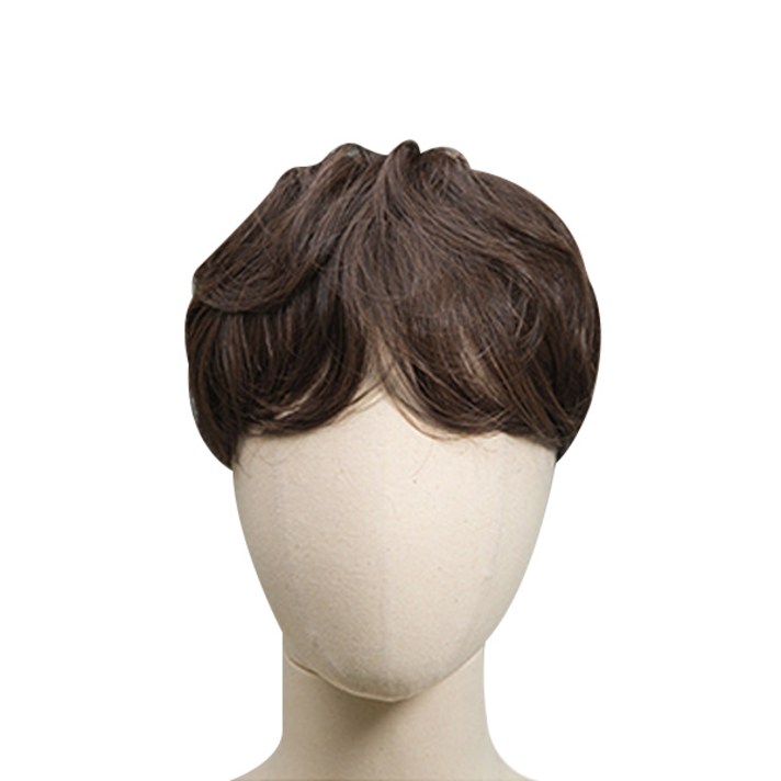 가발나라 남성 투블럭 탑스타일 정수리 부분가발, 내츄럴브라운, 1개