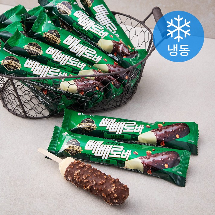 롯데제과 빼빼로바 아이스크림, 80ml, 24개