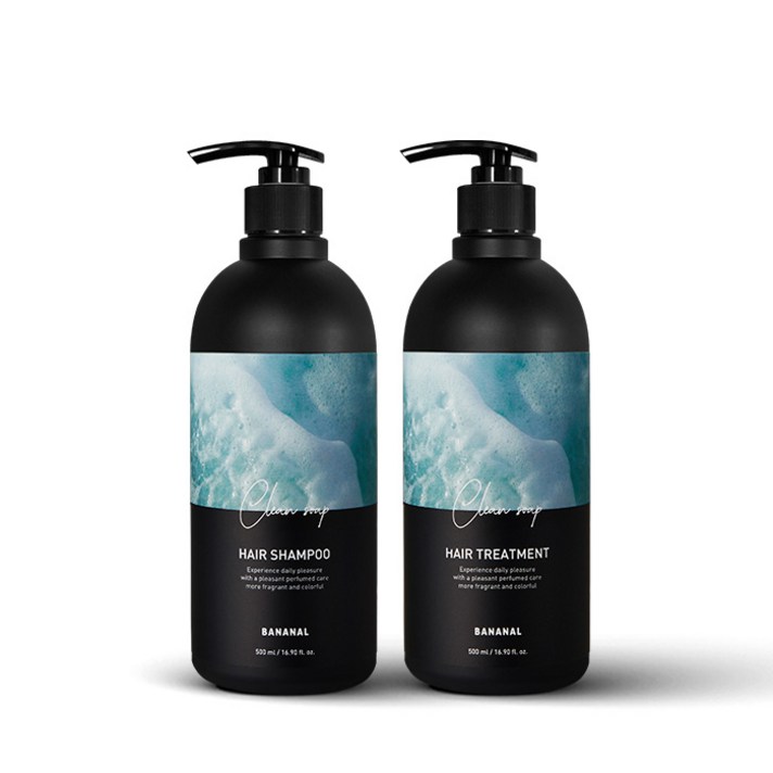 바나날 샴푸 앤 트리트먼트 세트 클린 솝, 1세트