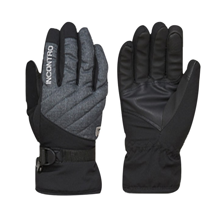 인콘트로 여성용 스마트 다운힐 스키장갑, 그레이