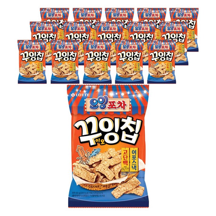 오잉포차 꾸이오잉칩, 60g, 16개