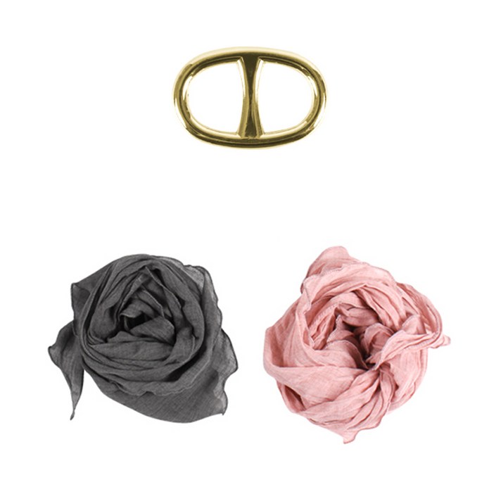 마리끌레르 빅 삼각 피그먼트 스카프 랜덤발송 2p + 링 세트