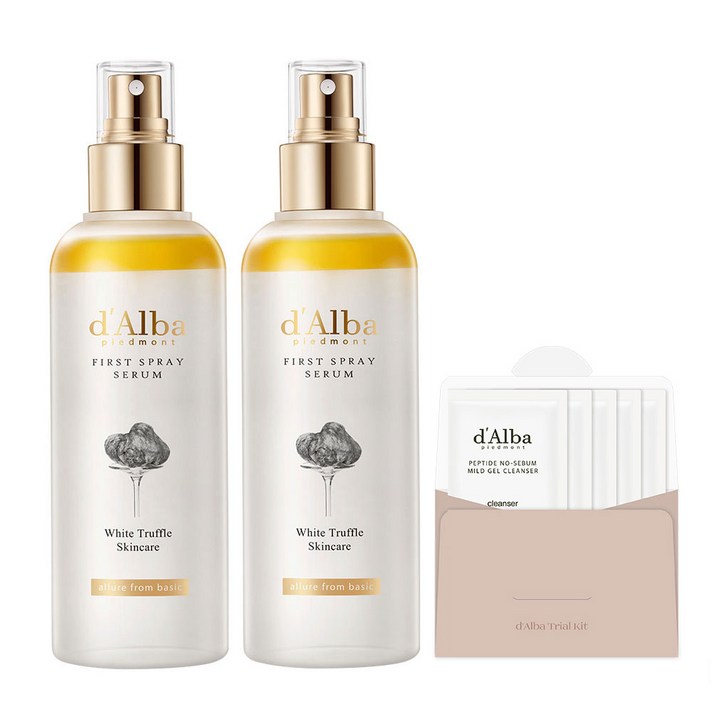 달바 화이트 트러플 미스트 세럼 180ml x 2p + 약산성 젤클렌저 15ml 세트, 1세트