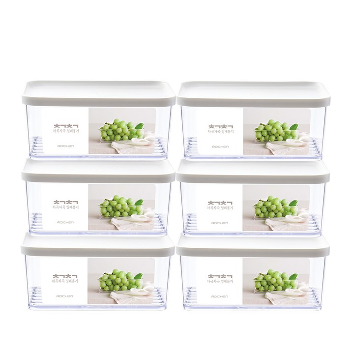 로이첸 차곡차곡 밀폐용기 우유 1500ml, 6개, 단품