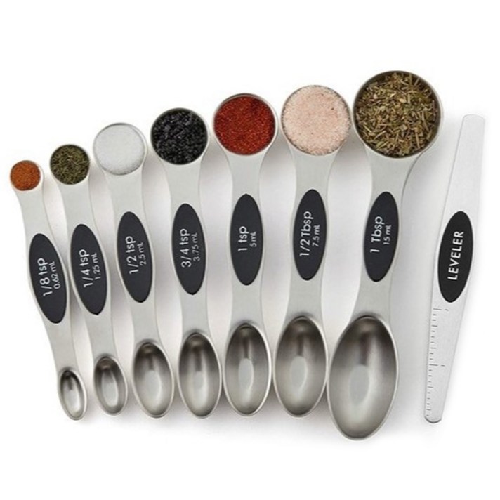 폴쿠치나 304 스텐 마그넷 듀얼 계량스푼 8종 세트, 1개