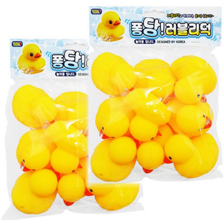 퐁당 러블리덕 목욕놀이 장난감 9p x 2세트, 혼합색상 