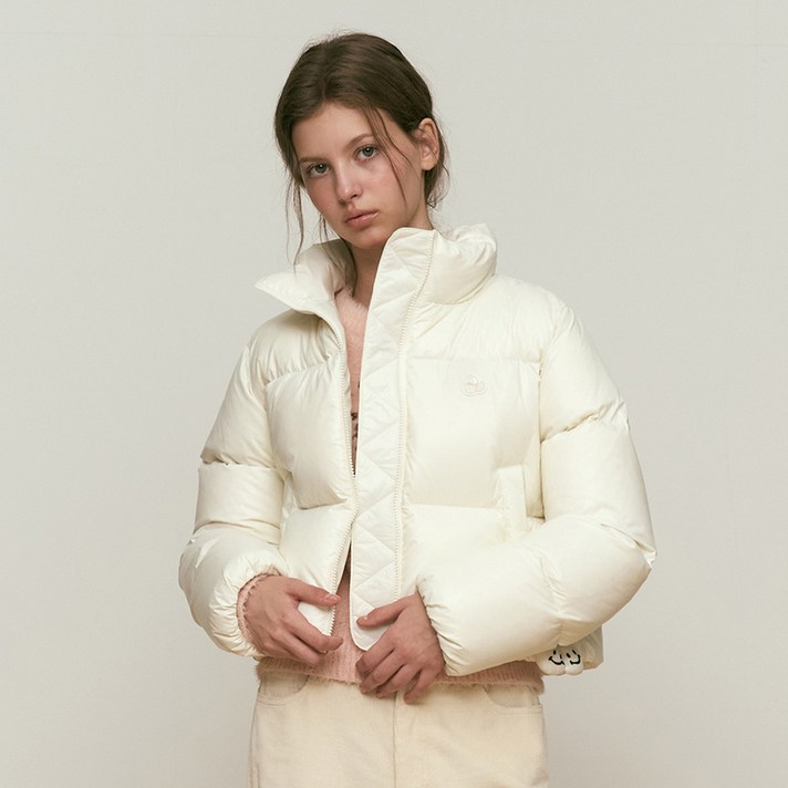 키르시 여성용 오리털 체리 글로시 다운 패딩점퍼