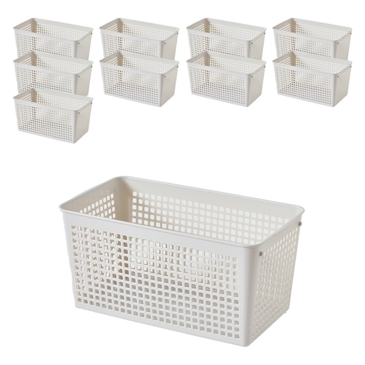 브리다 국내 제조 팬트리바구니 2호, 쿨그레이, 10개