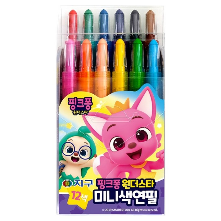 지구화학 핑크퐁미니 색연필 세트