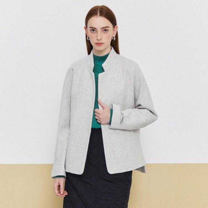 더아이잗 여성용 뉴욕 오버핏 레글런 울 캐시미어 재킷 INAA0JK28