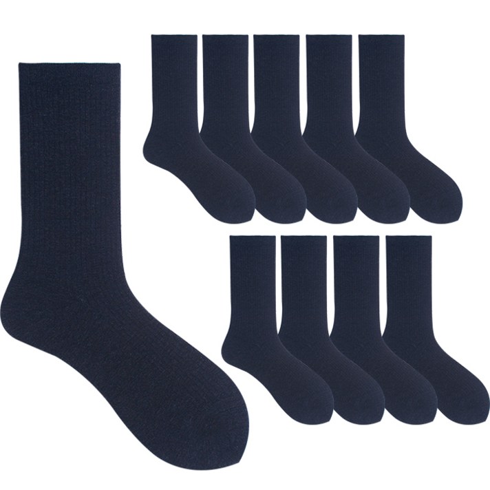 두발로 여성용 럭셔리 골지 장목 양말 10켤레