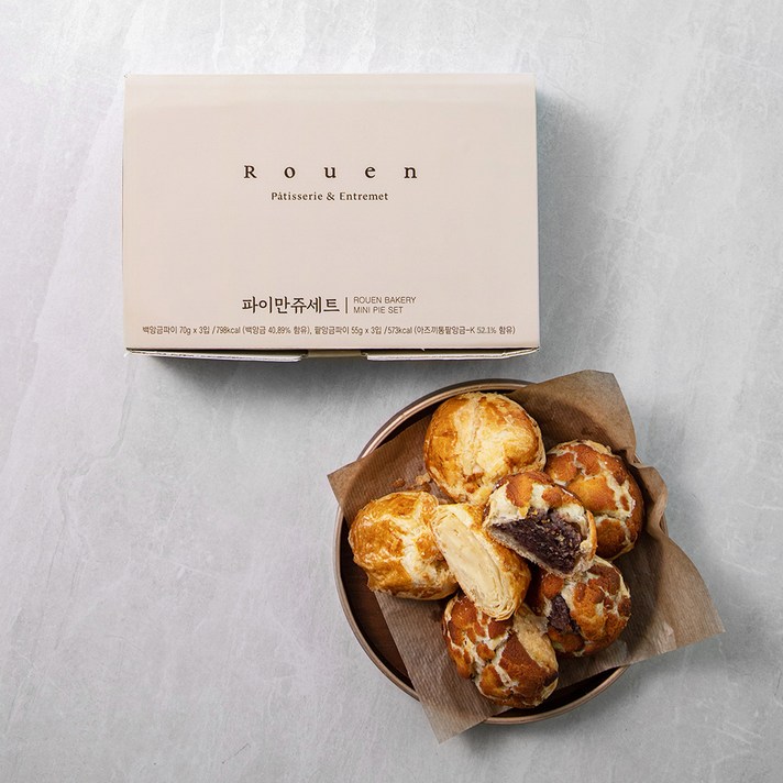 파이만쥬 팥앙금 55g x 3p + 백앙금 70g x 3p, 1세트